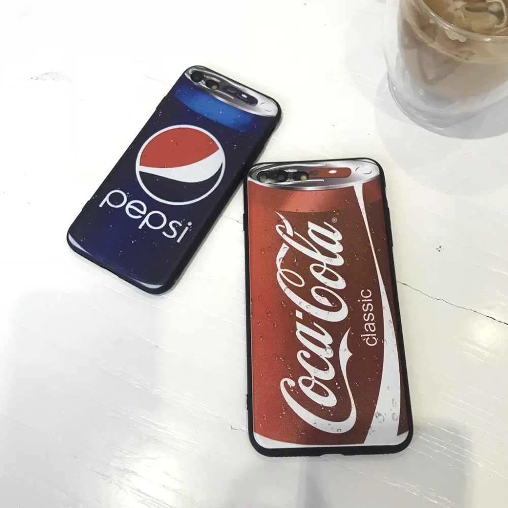 

MA The Blue And Red Cola Phone Case Cover For Iphone5 5S SE 6 6S 7 8 Plus X XSmax XR soft cover