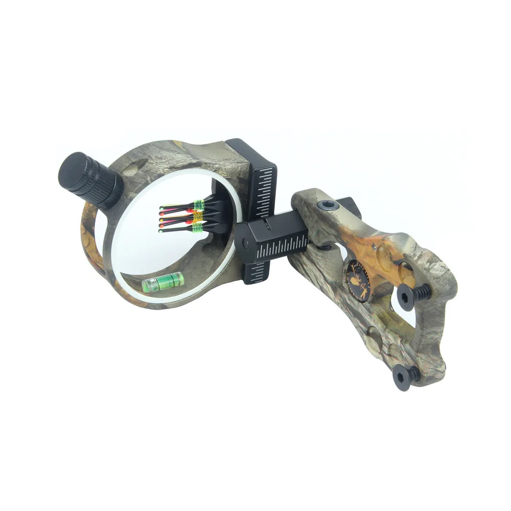

Portable 0.029" Compound Bow Sight Light 5 Pin Fibre Optic Archery Bow Sight with LED Sight Light Tactical Hunting Shooting