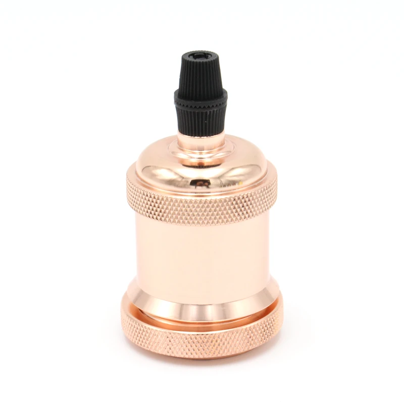 E27 Vintage Bulb Lamp Socket Retro Light Fittings Metal Threaded Lamp Holder Portalamparas