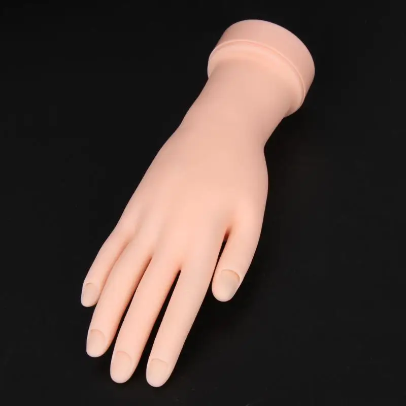 1Pcs Nail Art Practice Soft Plastic Model Hand Flexible Soft Plastic Flectional Mannequin Model Training Tool for Acrylic/Gel