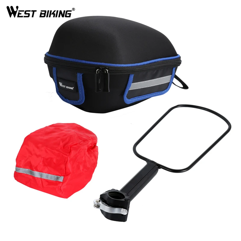 Best WEST BIKING Cycling Bag Bike Rear Bag Reflective Waterproof Rain Cover Mountain Bike Cycling Tail Extending Saddle Bicycle Bag 3