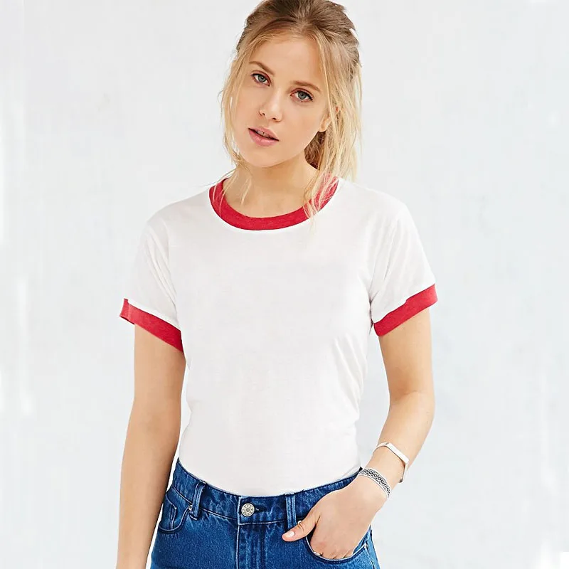 white and red tshirt