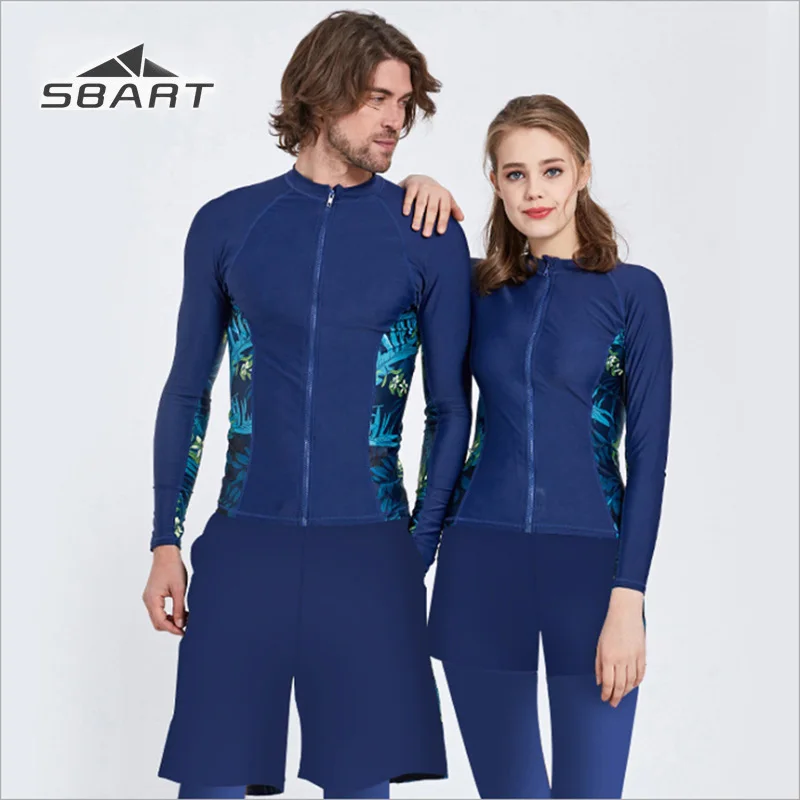 

SBART Swimwear Women Swimming Suit for Men Long Sleeve Rash Guard 2018 Surfing Suit 3PCS 4PCS Shirt Pants Suit for Swim Surf