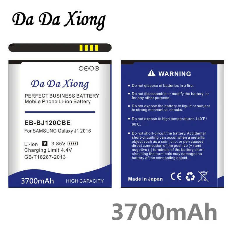 

3700mAh EB-BJ120CBE EB-BJ120BBE Battery for Samsung Galaxy J1 2016 Edition J1 Version J120F Express 3 J120A J120T J120 SM-J120F