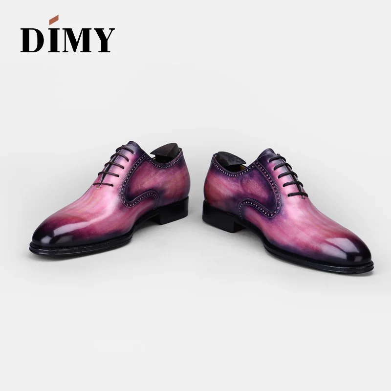 DIMY/; деловые модельные туфли; Британский тренд; кожаные оксфорды; Goodyear trend; мужская обувь