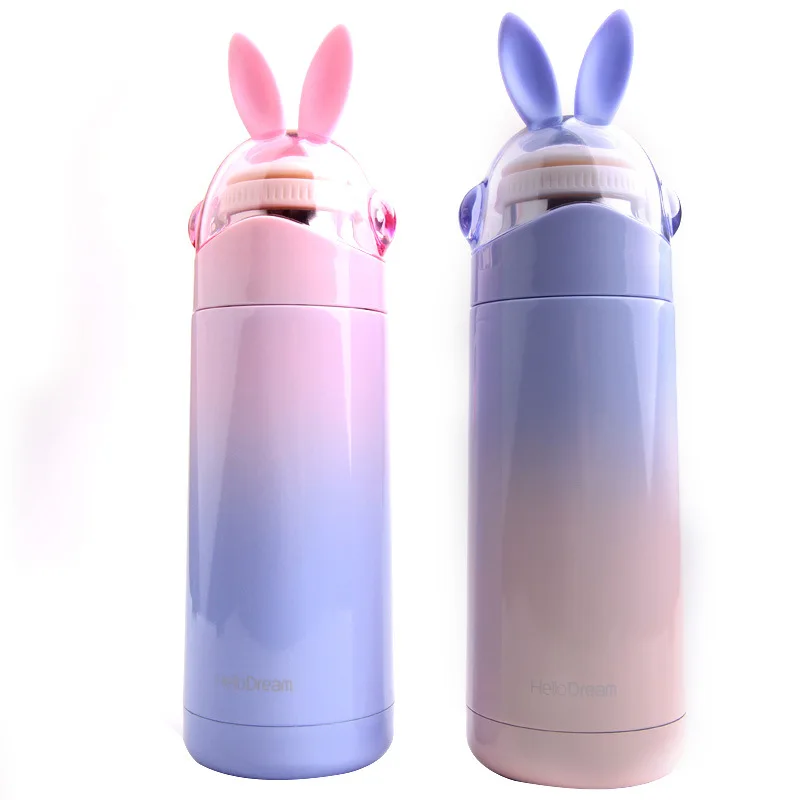 

YIBO Sport Stainless Steel Rabbit Bottle Outdoor Girl Children Portable Large Capacity Leakproof Sports Cup Caliber Direct Drink