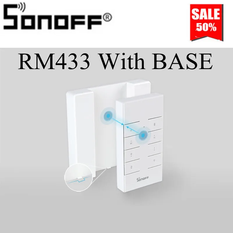 SONOFF RM433 база SONOFF RM433 пульт дистанционного управления кронштейн легко установить легко сопрягать гладкий и современный