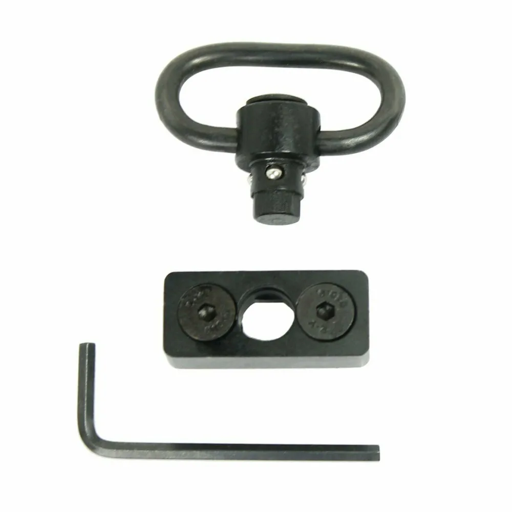 hunting airsoft tactical ar 15 accessories M-LOK 1.25 inch sling adapter mount Heavy Duty Push Button Quick Detach Sling Swivel (4)