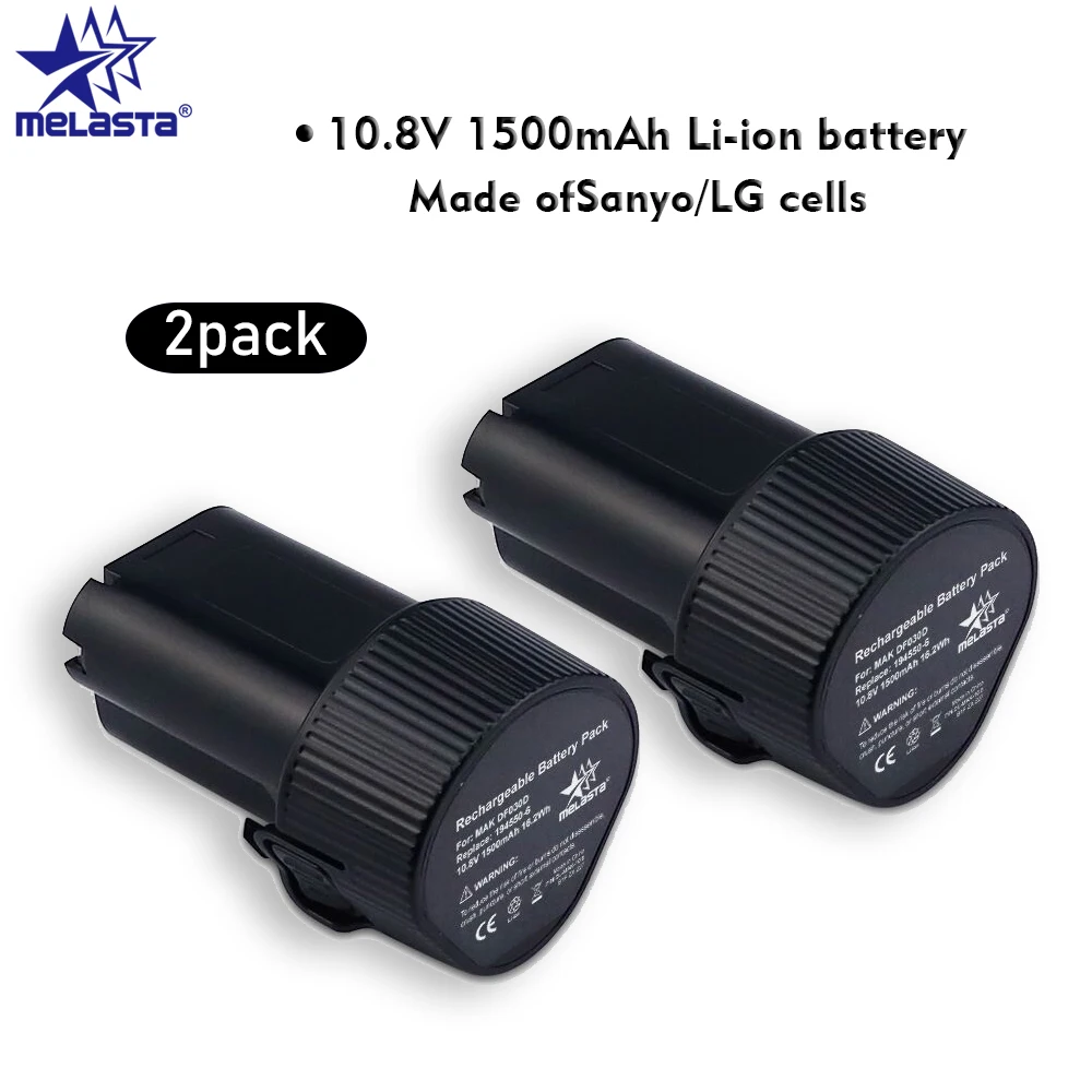 2x 10.8V 1.5AH Li-ion Battery for Makita BL1013 BL1014 LCT203W 194550-6 194551-4 