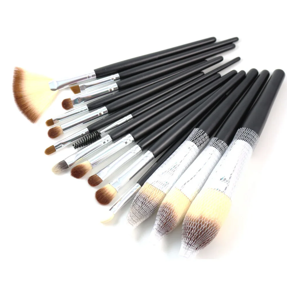 

Professional Makeup Brushes Set 15pcs High Quality Makeup Tools Kit Black