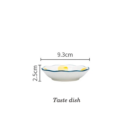 EECAMAIL Японский творческий керамическая посуда блюдо рисовая лапша бытовой набор посуды салатник - Цвет: Taste dish