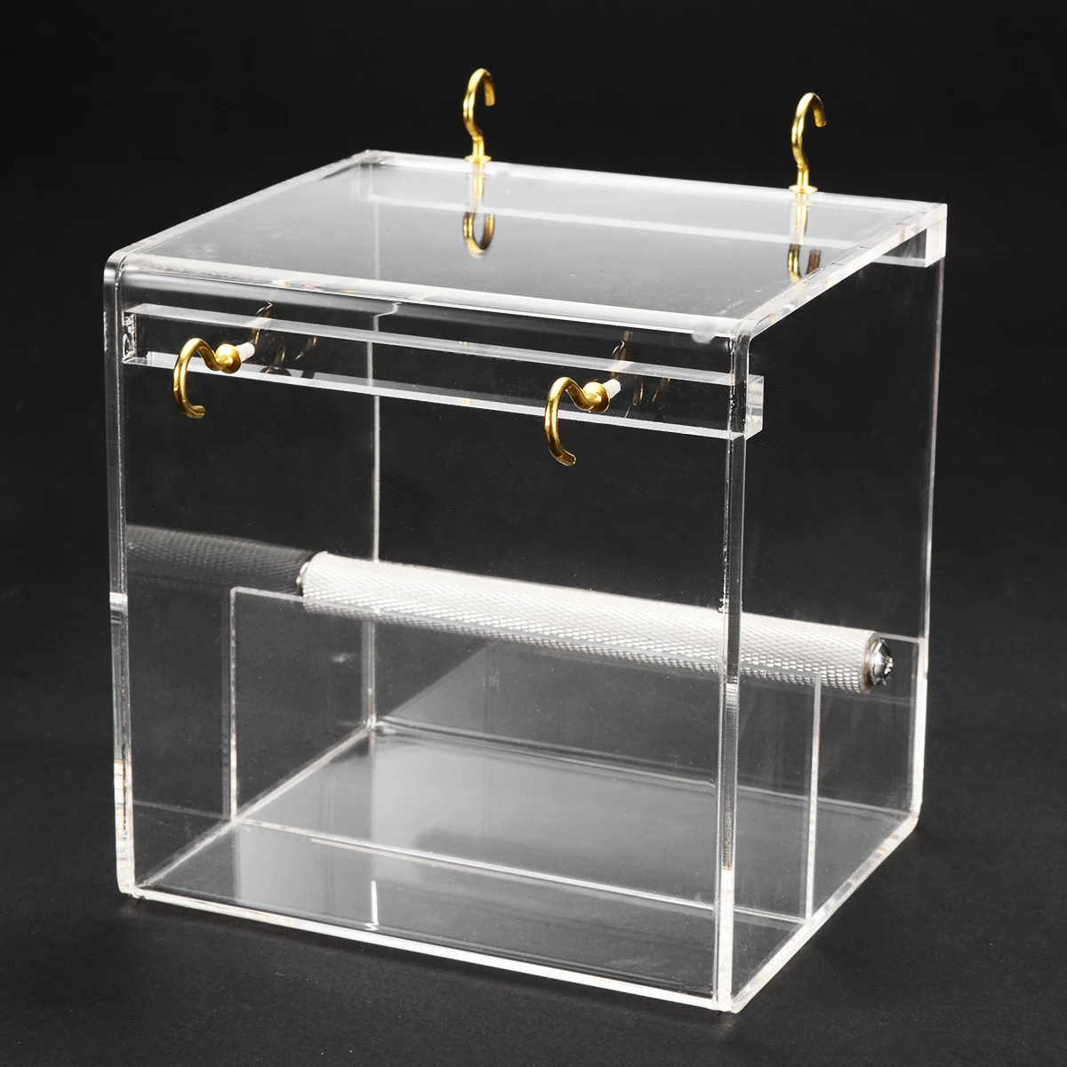 Seed Bird Feeder Parrot Toys Cockatiel Finch Tidy Corral Creative Acrylic Transparent Food Box For Bird Supply