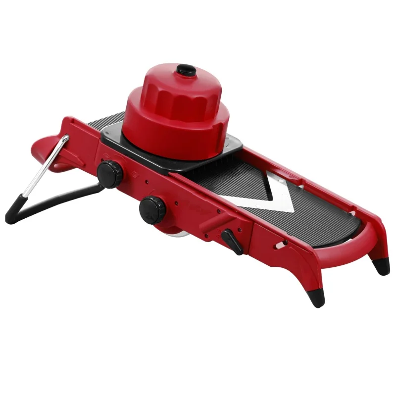 Adjustable V Blade Mandoline Vegetable Slicer And Dicer(red) Fruit