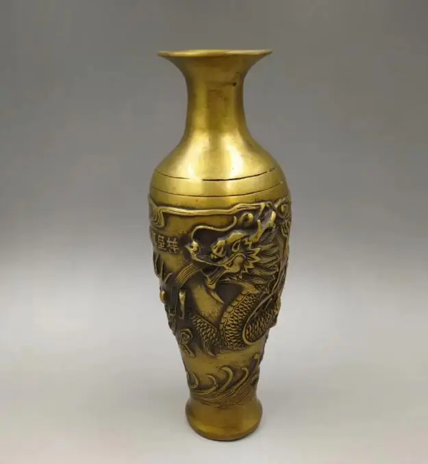 

Китайская коллекция archaize ваза из латуни с драконом