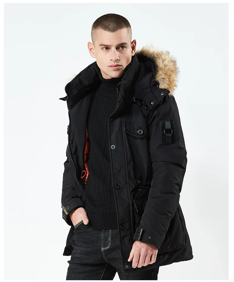 SLOUPPG Мужская зимняя утепленная куртка с капюшоном в стиле милитари, мужская куртка из хлопка и флиса цвета хаки, Толстая куртка, пальто