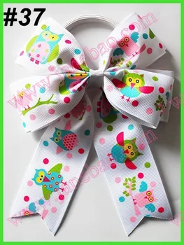 

free shipping 50pcs Girl Boutique 5-6.5" Bowknot Ponytail Hair Bow Elastic bows