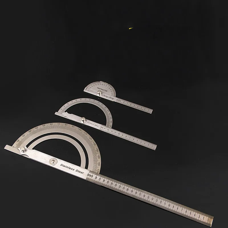 

Protractor protractor Stainless steel Angle measuring instrument woodworking Angle ruler 0-300 mm