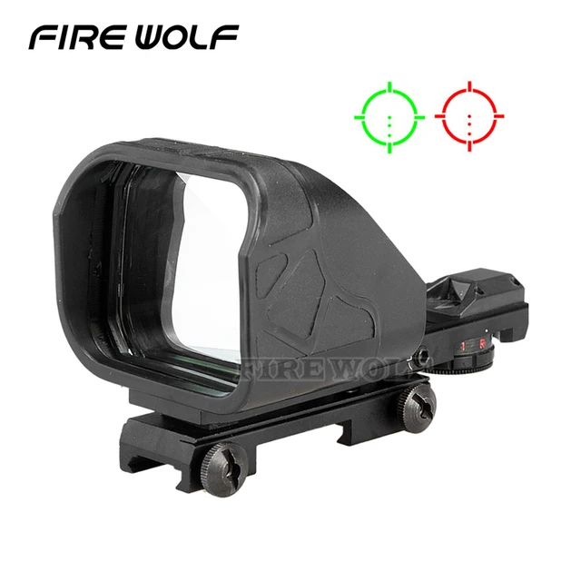 Mira táctica, óptica de caza, mira telescópica holográfica, grande, punto rojo, mira, reflejo, retícula, accesorios de pistola de caza