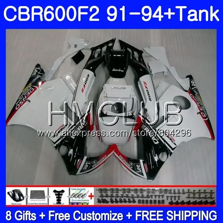 

Body For HONDA CBR600FS CBR 600 F2 FS 91 92 93 94 58HM.19 CBR 600F2 CBR600 F2 CBR600F2 Black white 1991 1992 1993 1994 Fairing