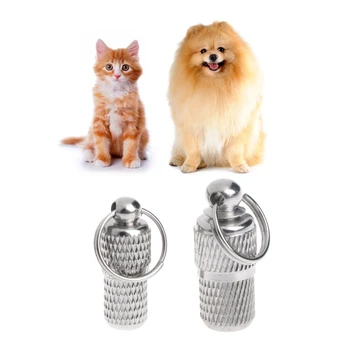 

Anti Lost Barrel Tube Collar Dog Tags Pet For Pet Id Tag Name Identity Address