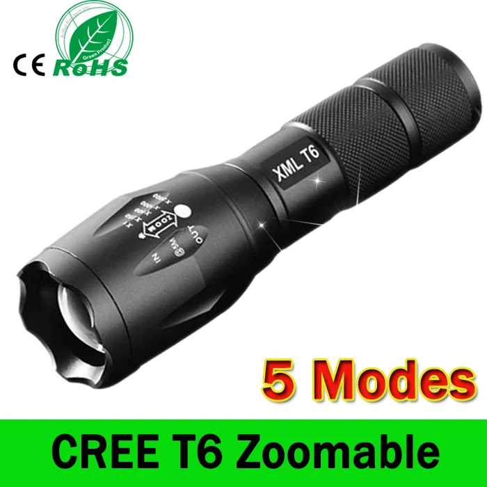 

Powerful LED Flashlight CREE XM-L T6 LED Torch Tactical Flashlight Zoomable ree For 3xAAA/1x18650 Camping Hiking ZK93