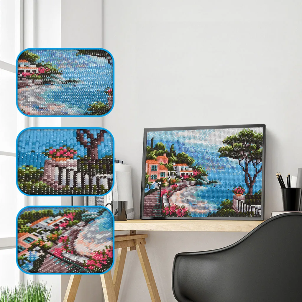Полностью квадратная/круглая дрель 5D DIY Алмазная картина Love Sea landscape 3D вышивка