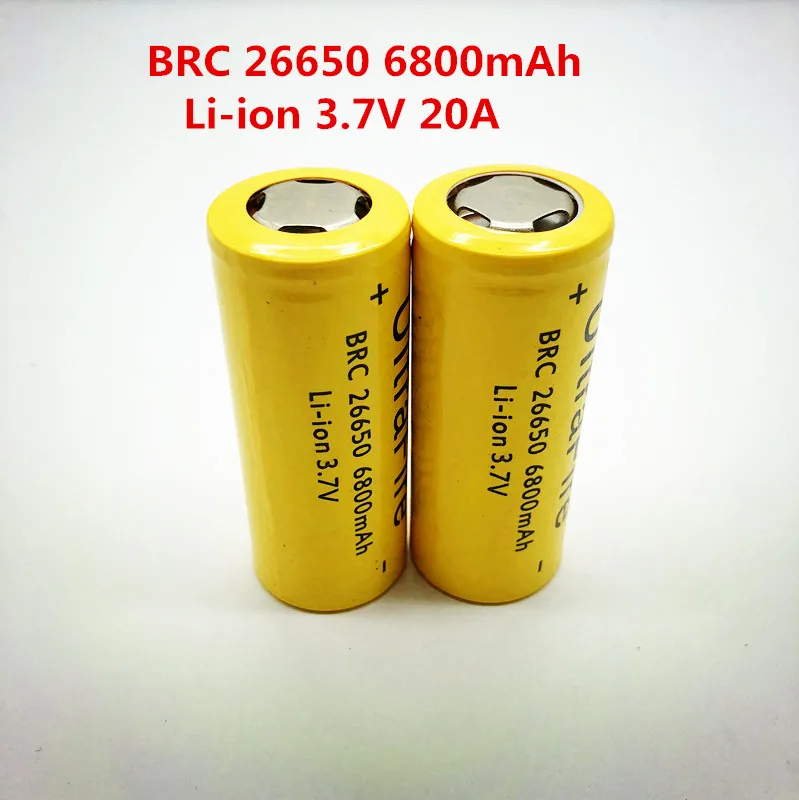 2 шт BRC26650-20A 5000 mah li-ion 3,7 v 20A разрядные батареи для электроинструментов и фонарей аккумуляторные батареи