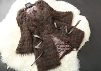 Куртка из натурального меха енота, длинное пальто из натурального меха, зимняя модная женская верхняя одежда - Цвет: coffee