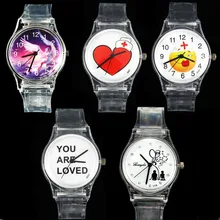 Ange AMOUR/Coeur Cap Rouge Croix/Sourire Infirmière Médecins/VOUS SONT AIMÉS/Mode Cadeau Montres Transparent Amateurs de Poignet montre