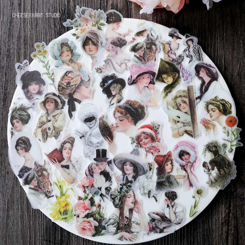

58PCS Retro TN Cardstock Die Cuts for Scrapbooking Happy Planner/Card Making/Journaling Project