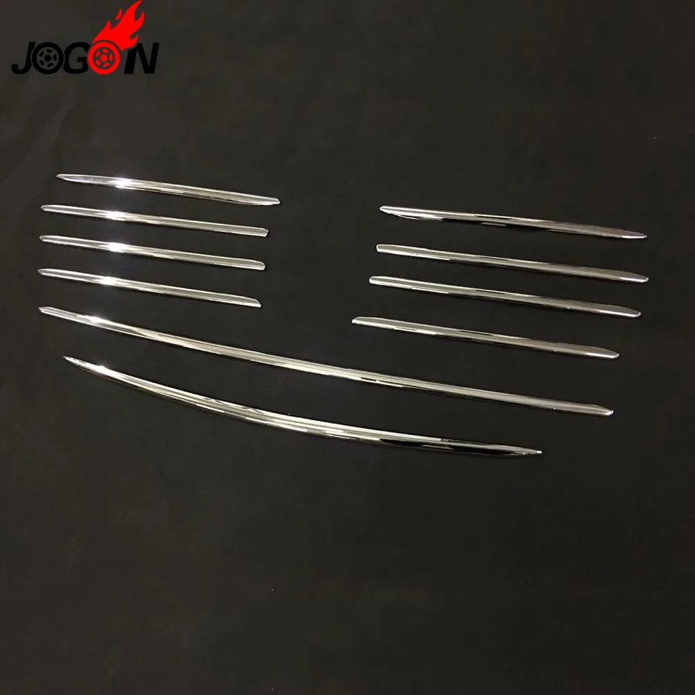 

10pcs Front Central Grille Grill Molding Cover For Mazda CX-8 CX8 2018 Trim Bezel Accessories Bright Silver