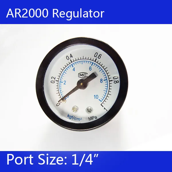 AR2000 регулятор давления 1/" BSPT с манометром и кронштейном регулятор давления