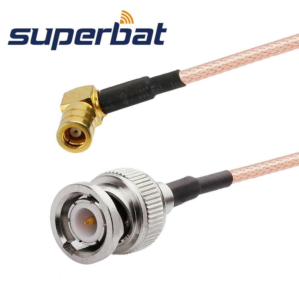 

SMB male right angle to BNC male straight pigtail Cable RG316 20cm