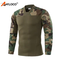 Мужская армейская уличная тактическая футболка SWAT Soldiers Военная Боевая походная футболка камуфляжные рубашки с длинным рукавом Пейнтбольные футболки