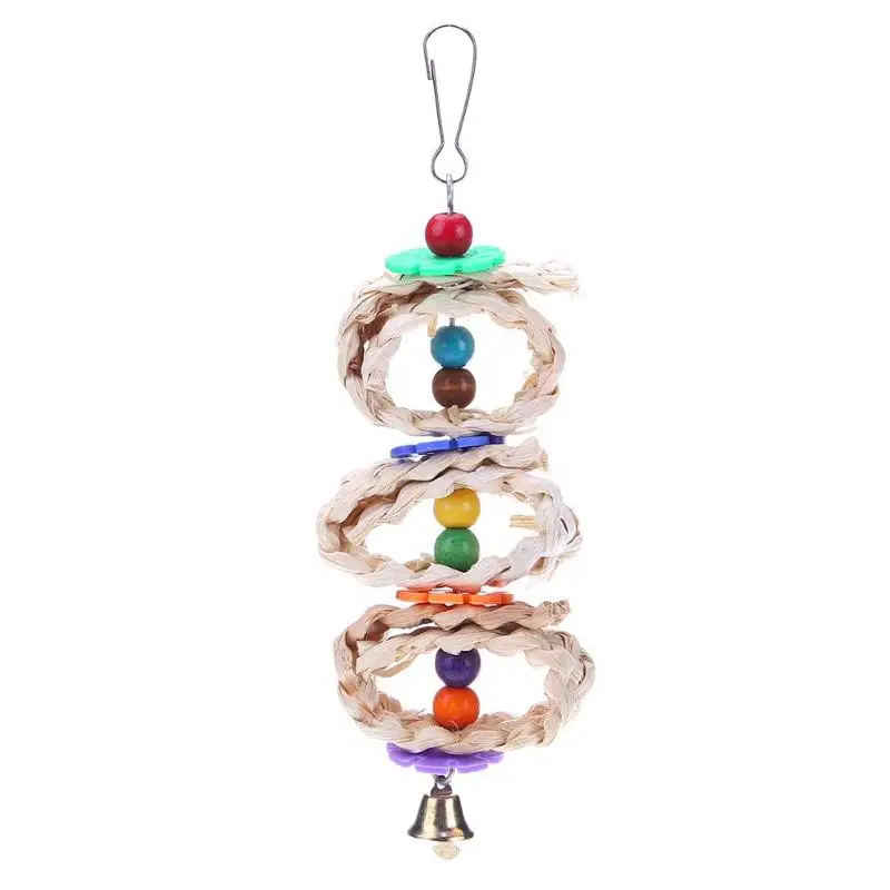 

Circular Rattan Ball Pet Bird Toys Parrot Favorite Interactive Chew Toys Hanging Cockatiel Parakeet Birds Pet Accessories