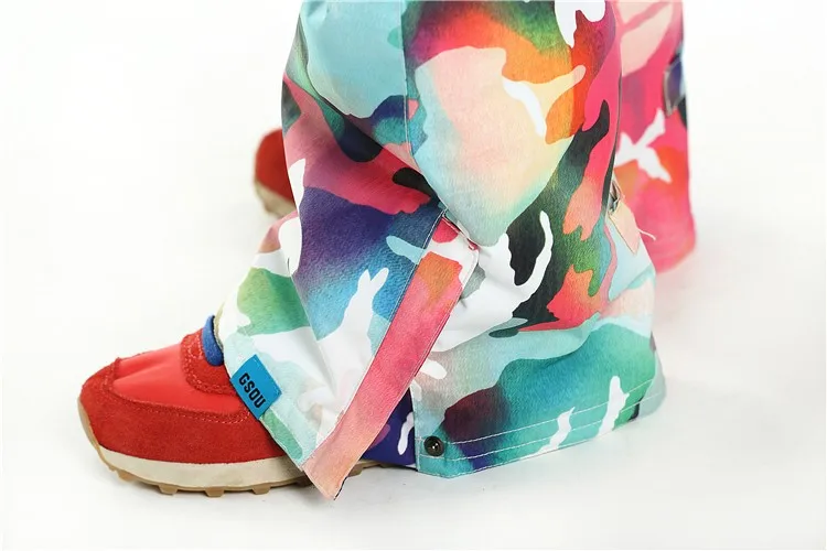 colorful ski pants