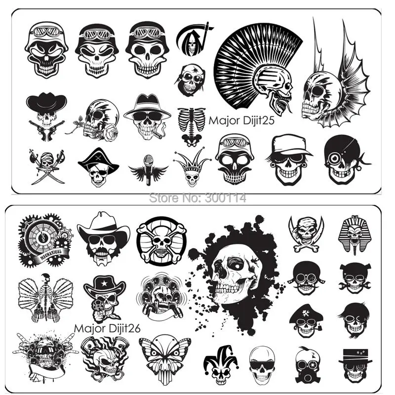 Halloween Hip-Hop Punk nail stamp (5)