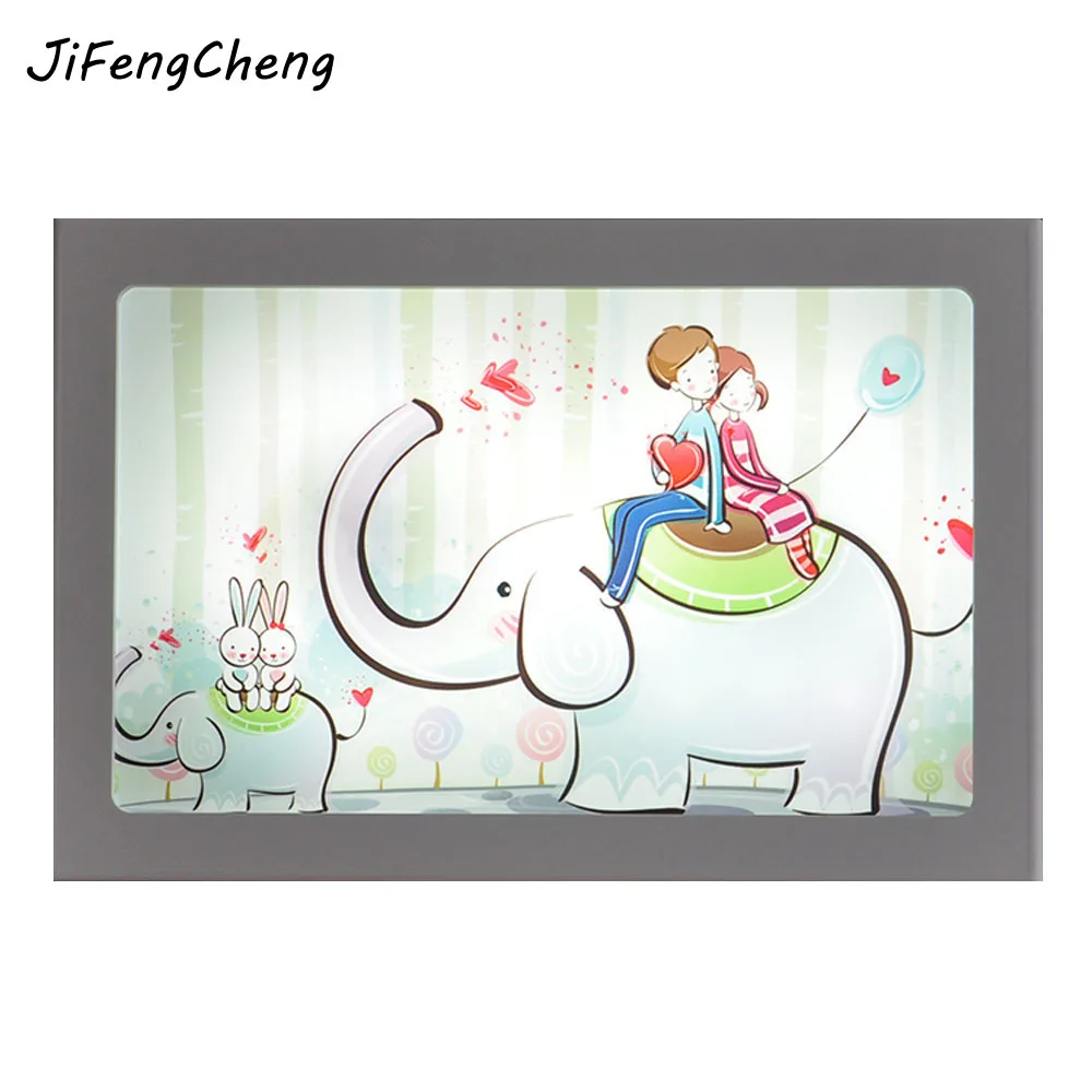 

European-style Pastoral Modern Wall Light Indoor Lighting 220v 12W Ultra-thin PVC White Border Cartoon Decoration Led Wall Lamp