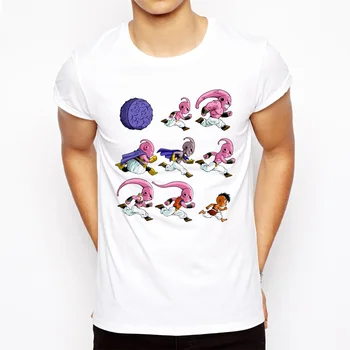 

New Summer Dragon Ball T-Shirt Fashion Majin/Vegeta/Freeza/Cell evolutions print t-shirt Brand cartoon Shirt Comfortable Tops