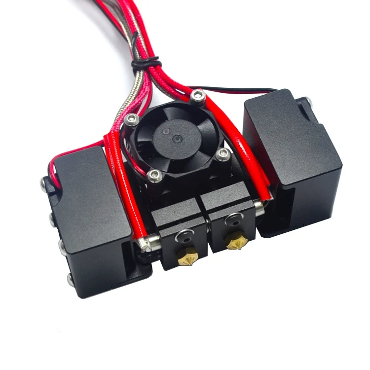 GIULY 3D Printer Parts E3D Chimera+ Double Color 2 In 2 Out Extruder with Seamless Fanduct