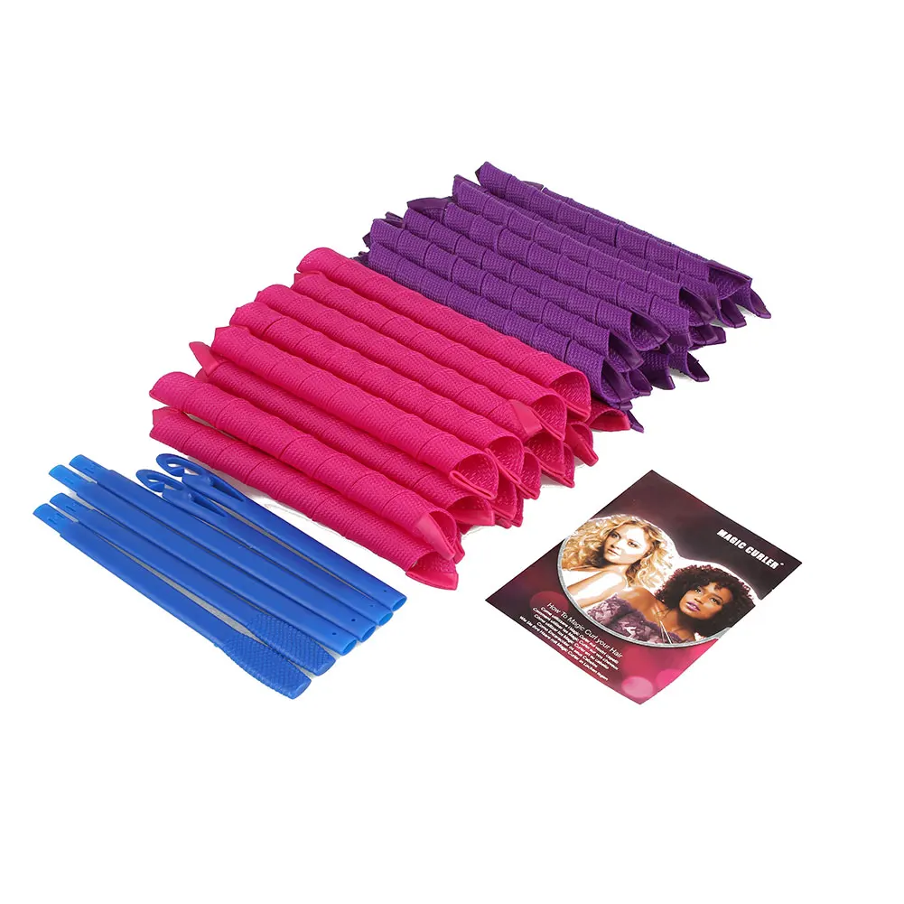 

Portable Creative 40pcs Curl DIY Hair Curlers Spiral Circle Rollers 55cm Tool