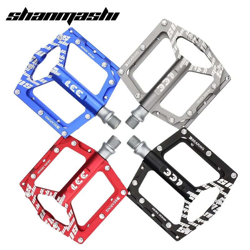 SMS Bicycle Pedals 6 Bearings Wide Non slip Aviation Aluminum Alloy Bike Pedal Ultra thin
