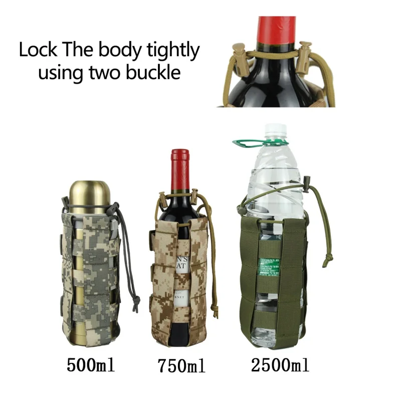Тактическая Сумка для бутылки воды, военная система Molle, сумка для чайника, походов, путешествий, наборы для выживания, держатель PRO