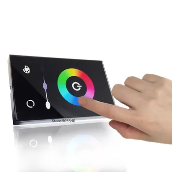 

TM08U Full color RGB Touch Panel Controller DC12-24V12A Wall mounted 3Channel Switch LED Dimmer control for 5050 3528 RGB strip