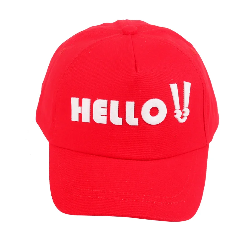 HELLO Kids Caps Letter Cotton Kids Caps Summer Children Baseball Hat