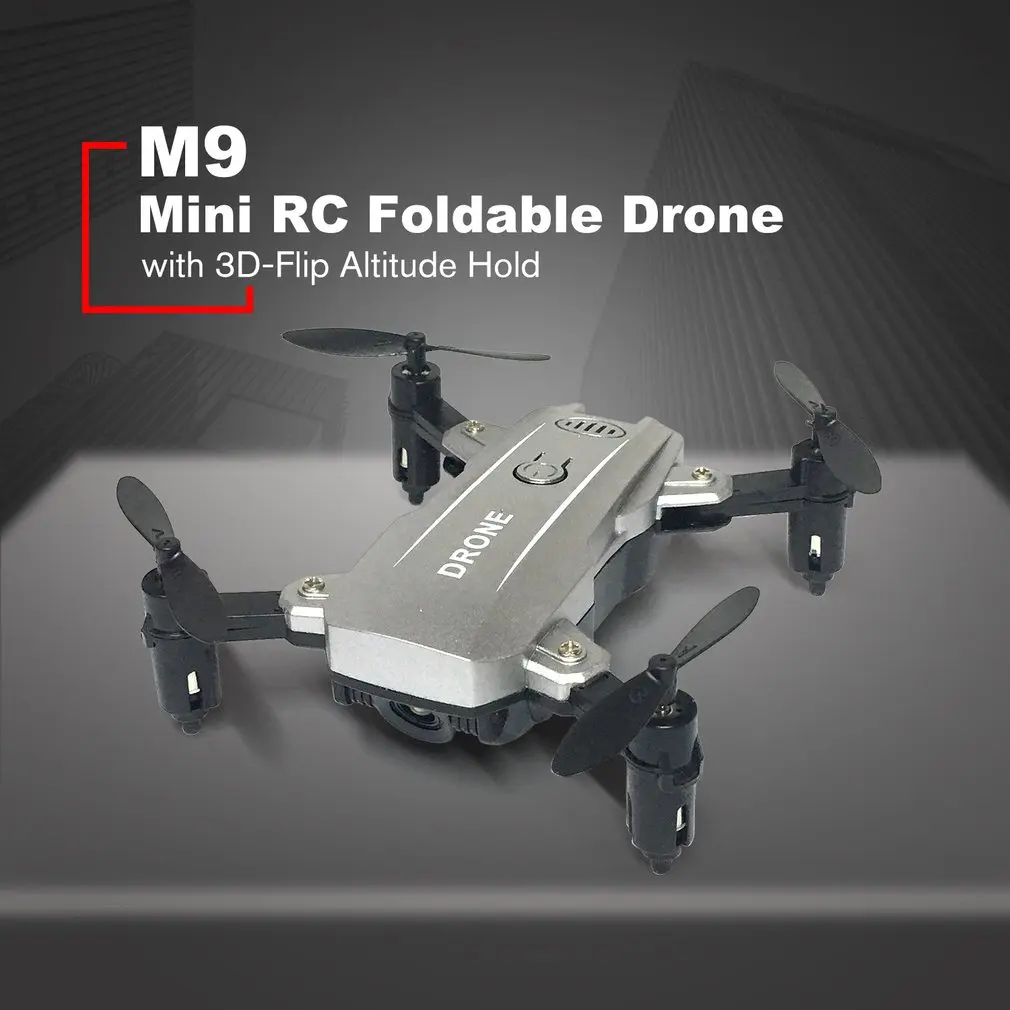 

M9 Mini Drone RC 2.4G Foldable RC Quadcopter Aircraft with Altitude Hold One Take-off Headless Mode 3D Flips for Children Gift