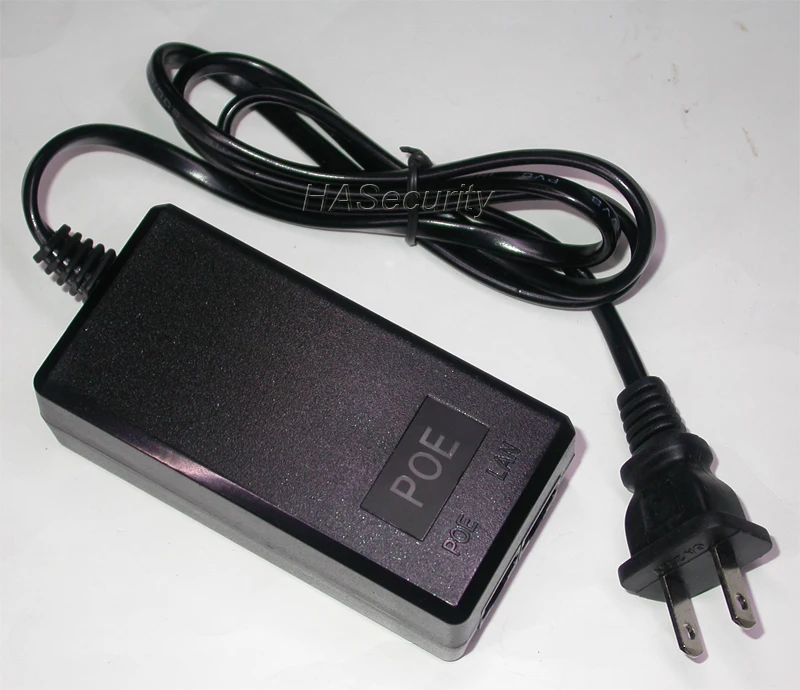 Инжектор питания POE для ip сетевой камеры вход AC100 240V/выход DC48V средняя