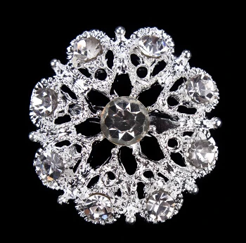Baiduqiandu, серебряное покрытие, маленький и милый Хрустальный цветок, брошь, булавки для женщин или DIY, свадебные букеты, наборы, булавки - Окраска металла: 033