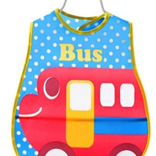 Водонепроницаемые легко очищаемые детские нагрудники из ЭВА аппрон с передним пакетным автобусом Pigy Panda Elephant Eat Cover Кормление детская отрыжка салфетки