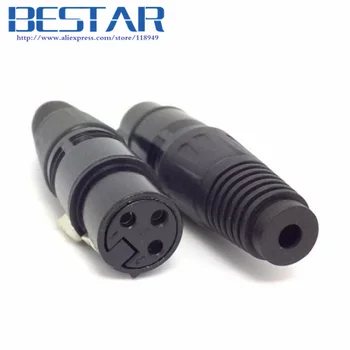 

5pcs/lot XLR Male Connector with latch Assembly Solder type 3 wires for Mic Microphone Audio Cable